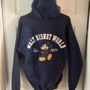 DISNEY  BLUE ZIPPERED MENS  HOODIE